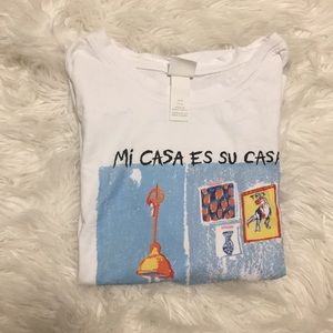 White graphic t-shirt